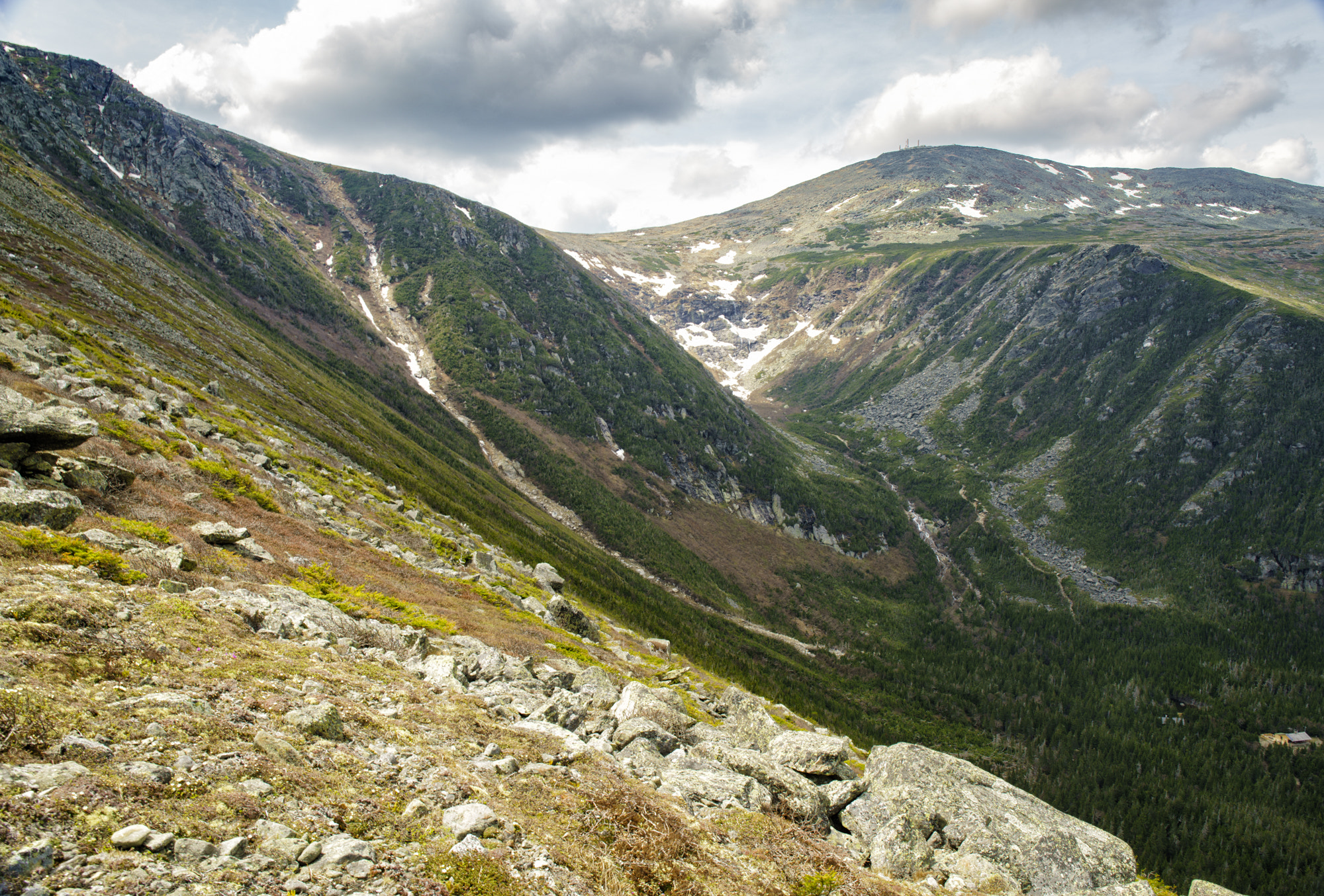 Sony a7R II + Canon EF 24-70mm F4L IS USM sample photo. Clouds over tuckerman bowl photography