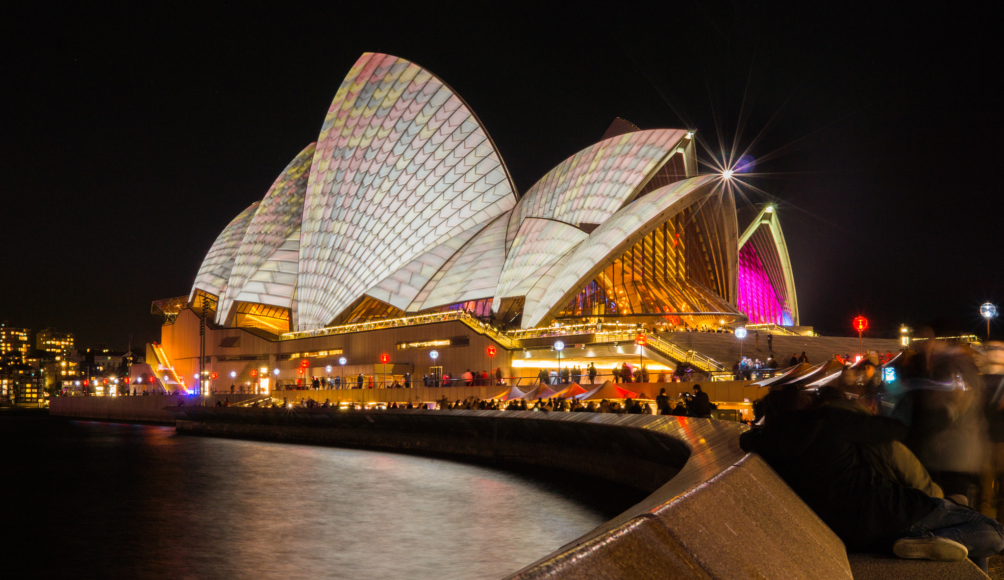 Sony SLT-A65 (SLT-A65V) + Sony 28mm F2.8 sample photo. Opera house vivid 2016 #1 photography