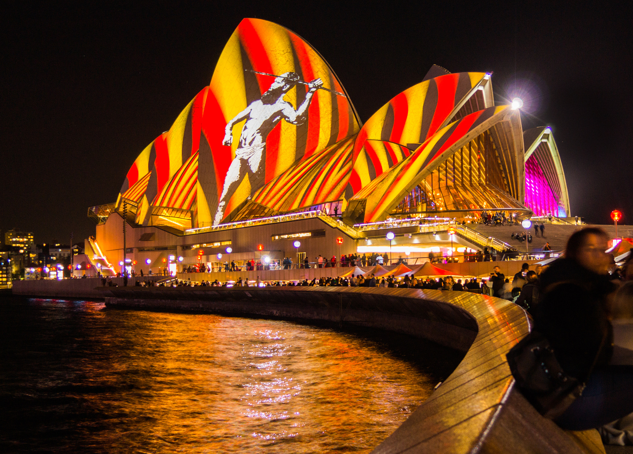 Sony SLT-A65 (SLT-A65V) + Sony 28mm F2.8 sample photo. Opera house vivid 2016 #2 photography