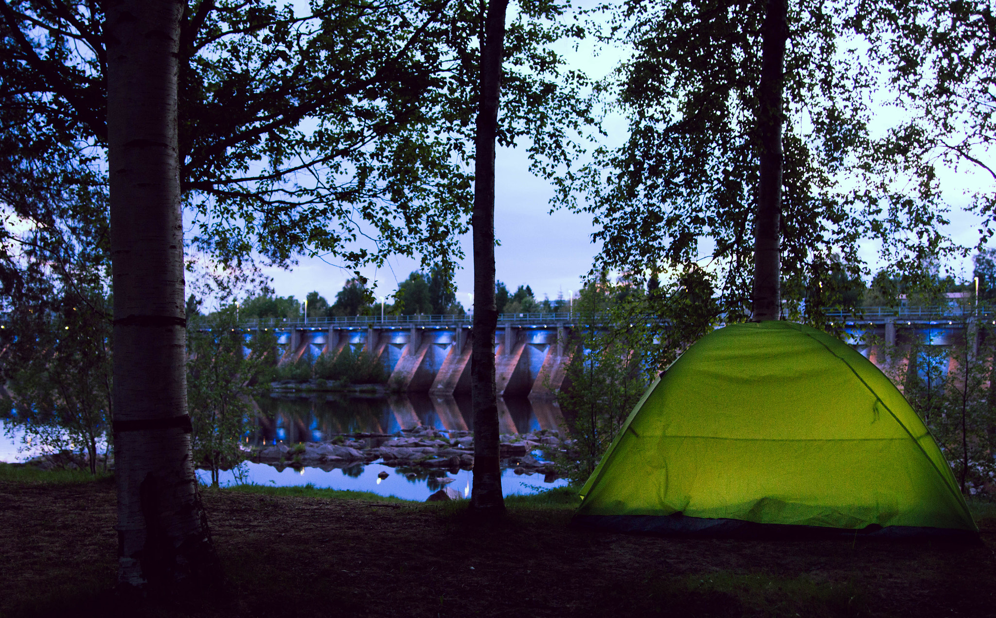 Sigma 20mm EX f/1.8 sample photo. Camping in finland photography