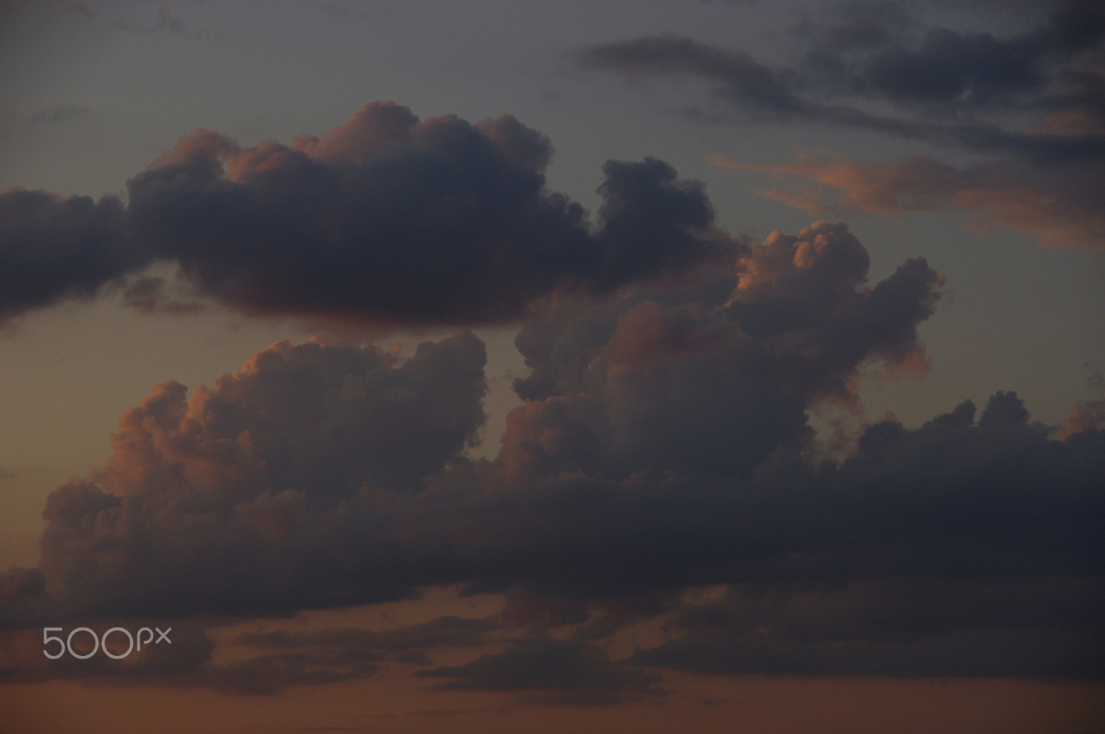 Pentax K-x sample photo. Clouds orange photography