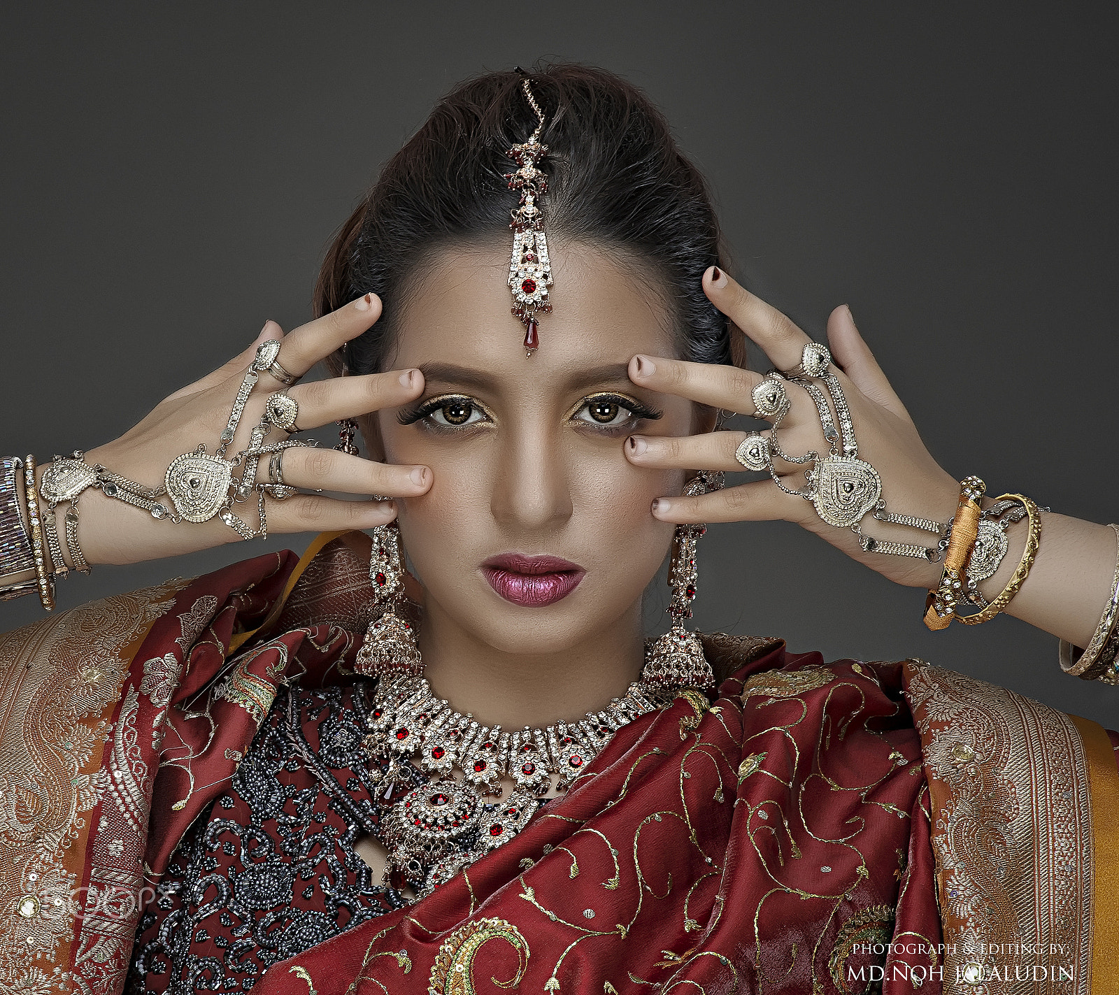 Nikon D800E + Sigma 85mm F1.4 EX DG HSM sample photo. Girl in saree- yasmin photography