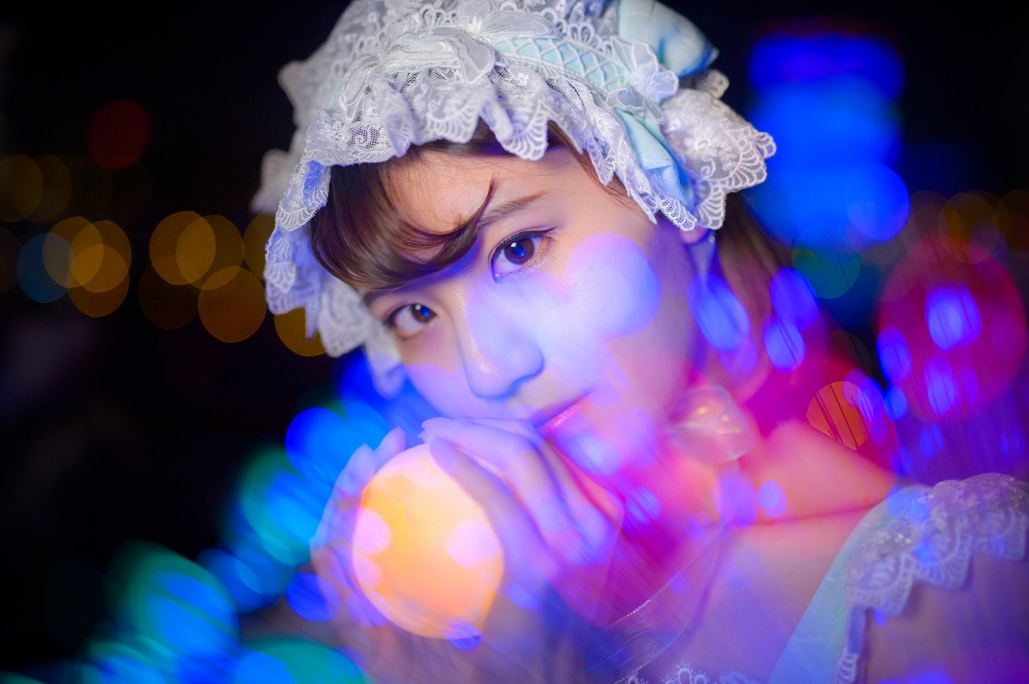 Nikon D4 + Sigma 50mm F1.4 DG HSM Art sample photo. Flower at night photography