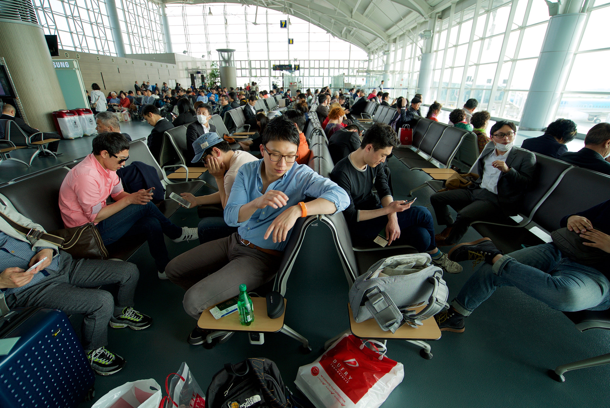 Sony a7S sample photo. Airport is always busy photography