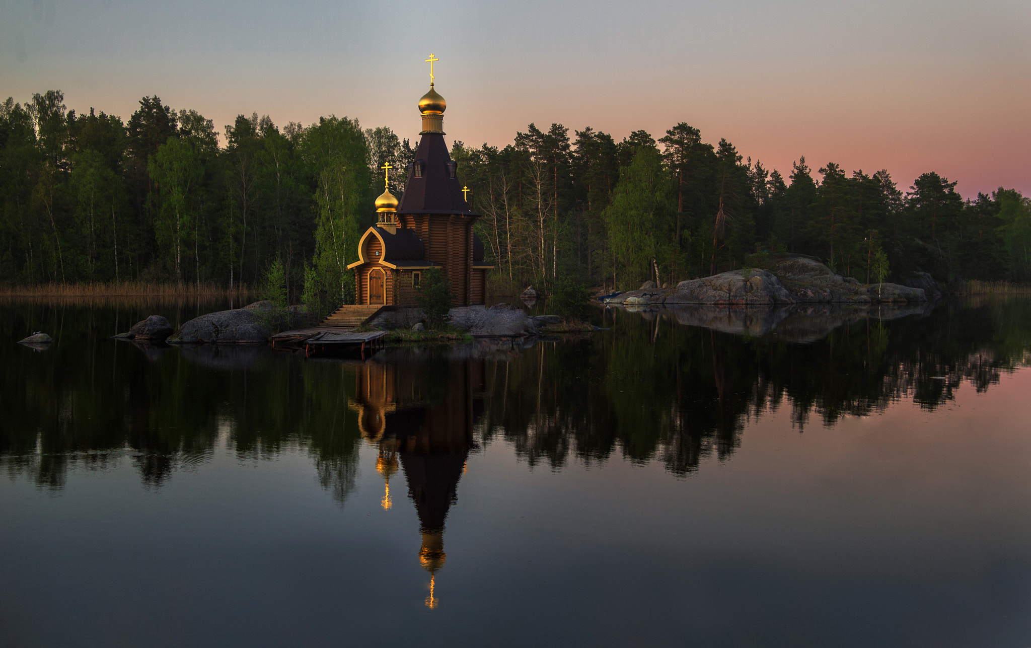 Nikon D610 + Sigma 28-105mm F2.8-4 Aspherical sample photo. Evening on the river vuoksa photography