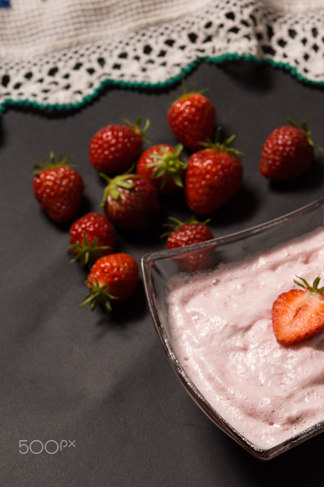 Sony SLT-A77 + Sony 100mm F2.8 Macro sample photo. Strawberry smoothie. photography