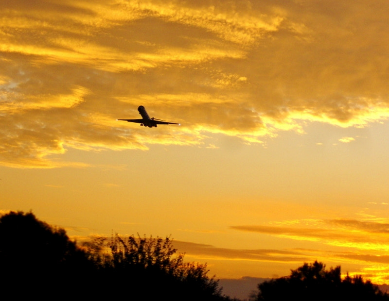 HP PHOTOSMART R927  (V01.00) sample photo. Flying in the dawn sky. photography