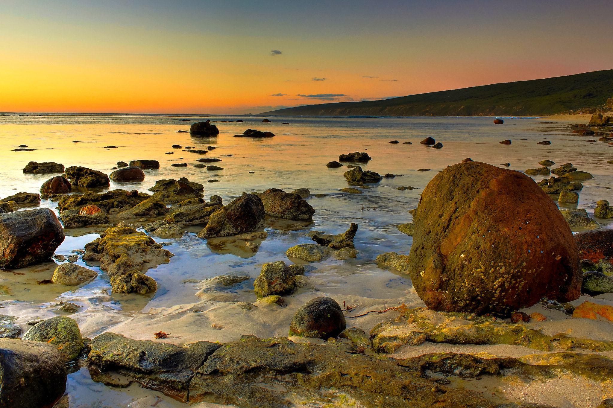 Canon EF-S 18-55mm F3.5-5.6 IS sample photo. Sunset at yallingup, wa photography