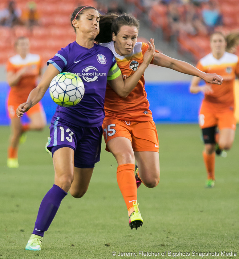 Canon EOS 7D Mark II + Sigma 100-300mm f/4 sample photo. Houston dash vs orlando pride here at bbva compass stadium in houston texas may 20, 2016 photography