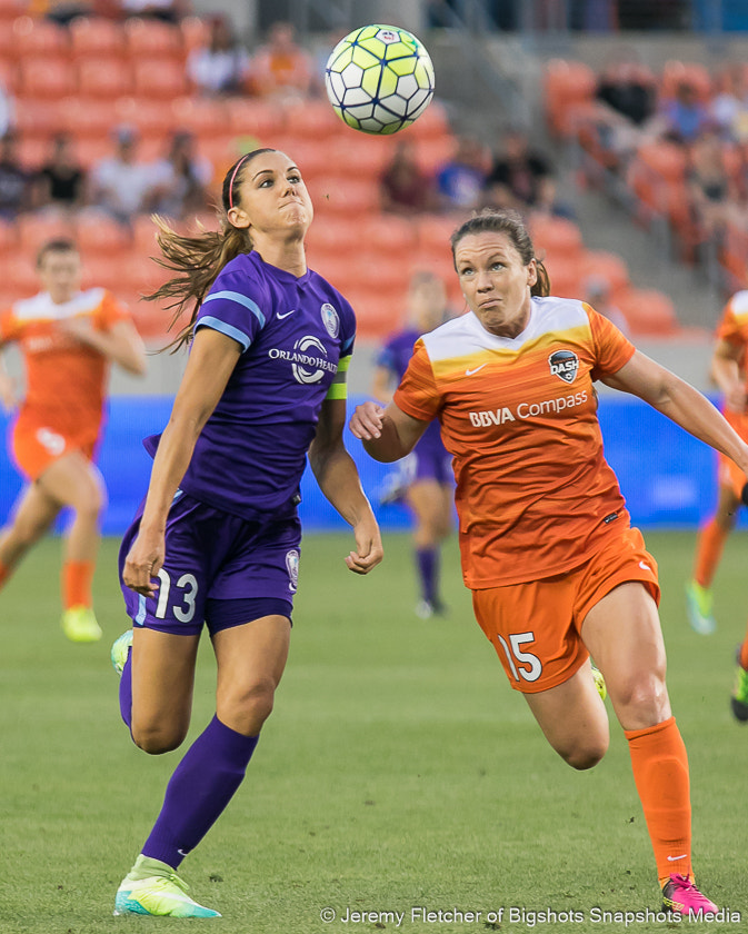Canon EOS 7D Mark II + Sigma 100-300mm f/4 sample photo. Houston dash vs orlando pride here at bbva compass stadium in houston texas may 20, 2016 photography