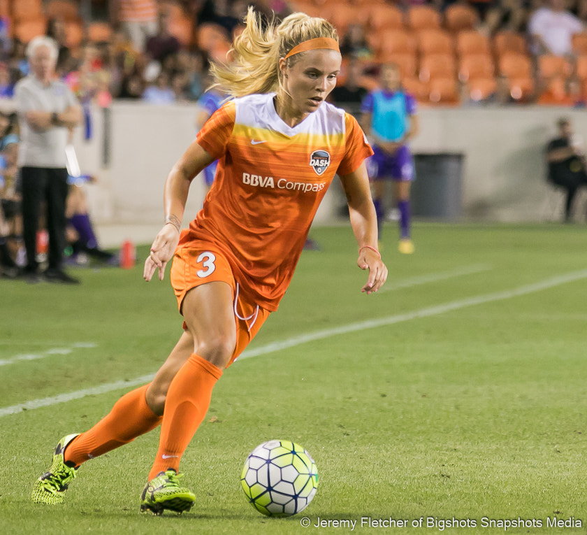 Canon EOS 7D Mark II + Sigma 100-300mm f/4 sample photo. Houston dash vs orlando pride here at bbva compass stadium in houston texas may 20, 2016 photography