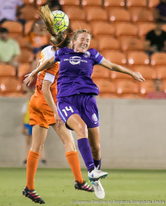 Canon EOS 7D Mark II + Sigma 100-300mm f/4 sample photo. Houston dash vs orlando pride here at bbva compass stadium in houston texas may 20, 2016 photography