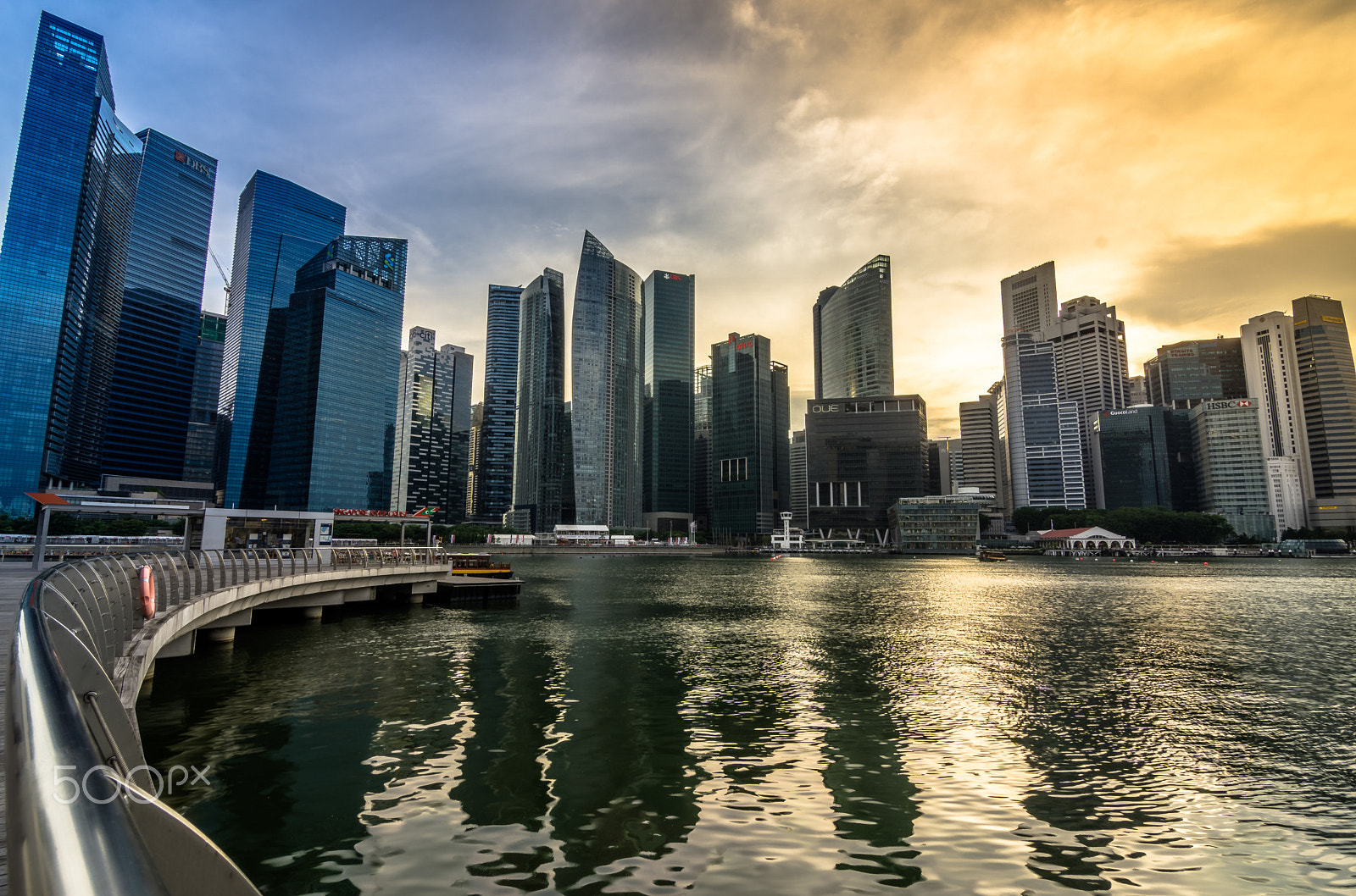 20mm F2.8 sample photo. Singapore marina bay skyline photography