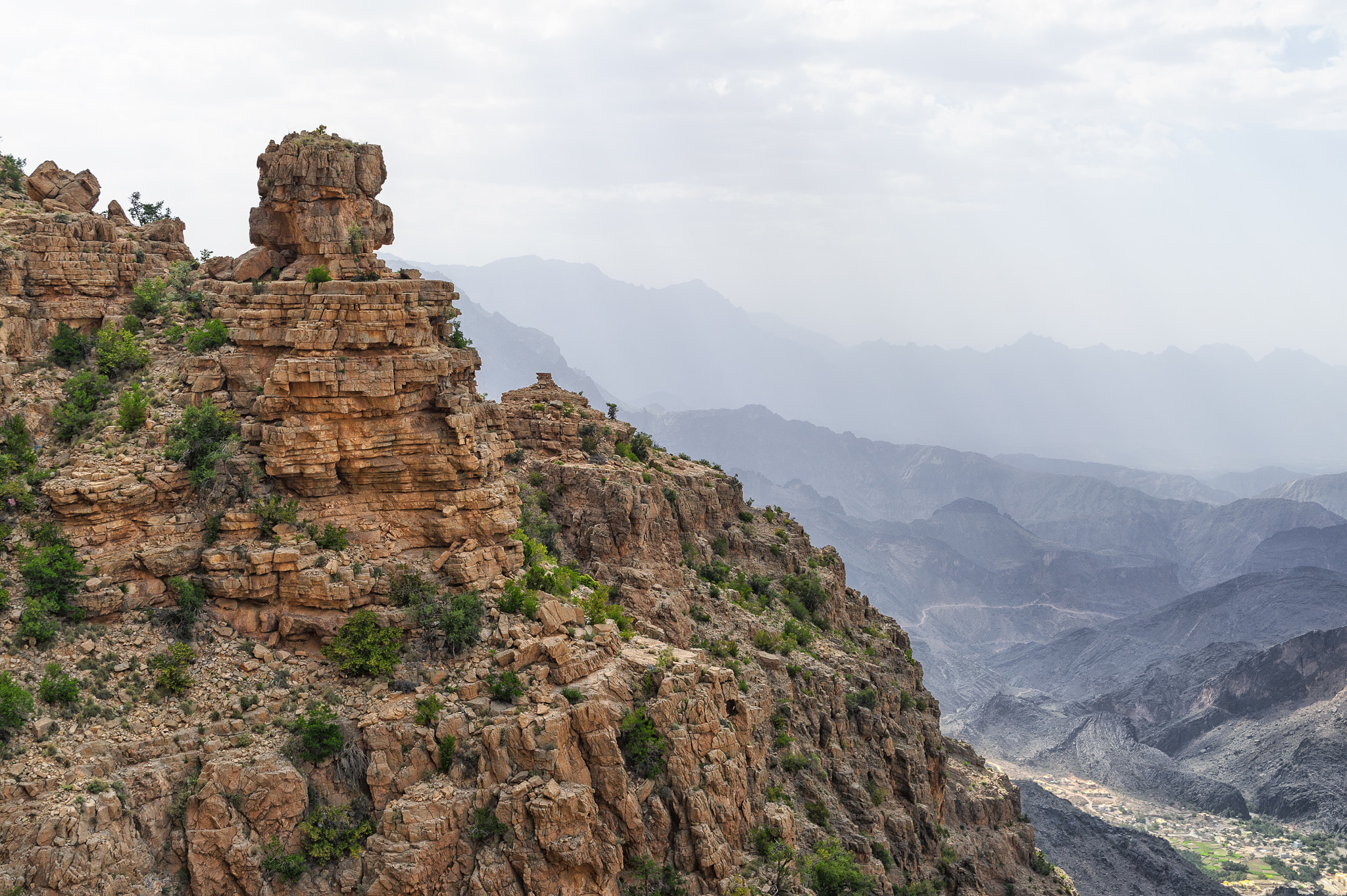 Sigma 24-70mm F2.8 EX DG HSM sample photo. Top of wadi bani awf photography