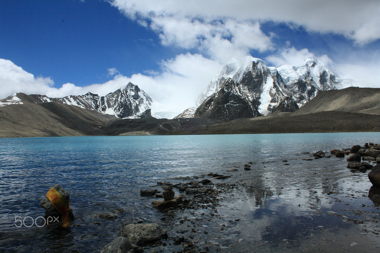 Canon EOS 1000D (EOS Digital Rebel XS / EOS Kiss F) + Canon EF-S 18-55mm F3.5-5.6 sample photo. Gurudongmar lake, india photography