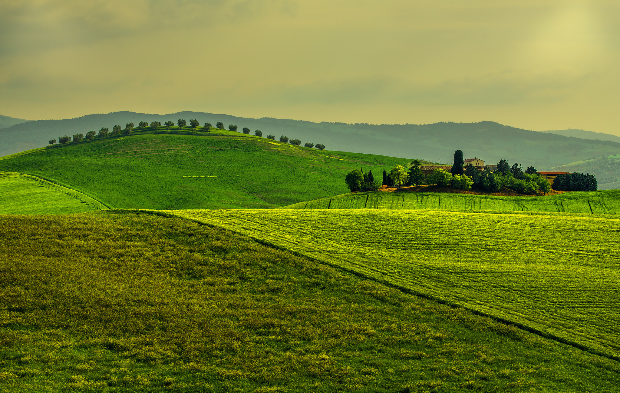Sony a7R II + Canon EF 100-400mm F4.5-5.6L IS II USM sample photo. Sun rise val d’orcia tuscany photography