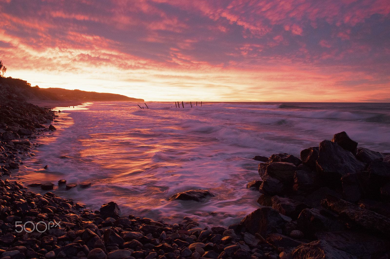 Nikon D810 + Nikon AF Nikkor 20mm F2.8D sample photo. Dunedin sunrise photography