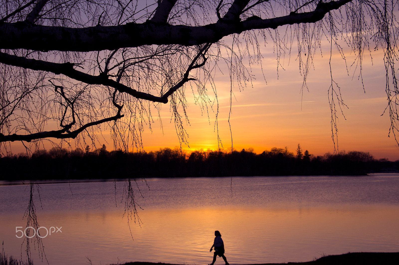 Canon EOS M sample photo. Woman walking at sunset photography