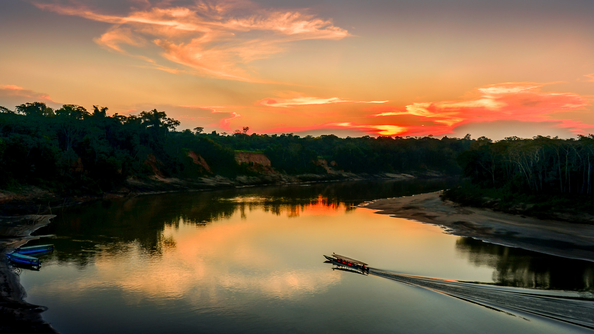Sunset over Amazon