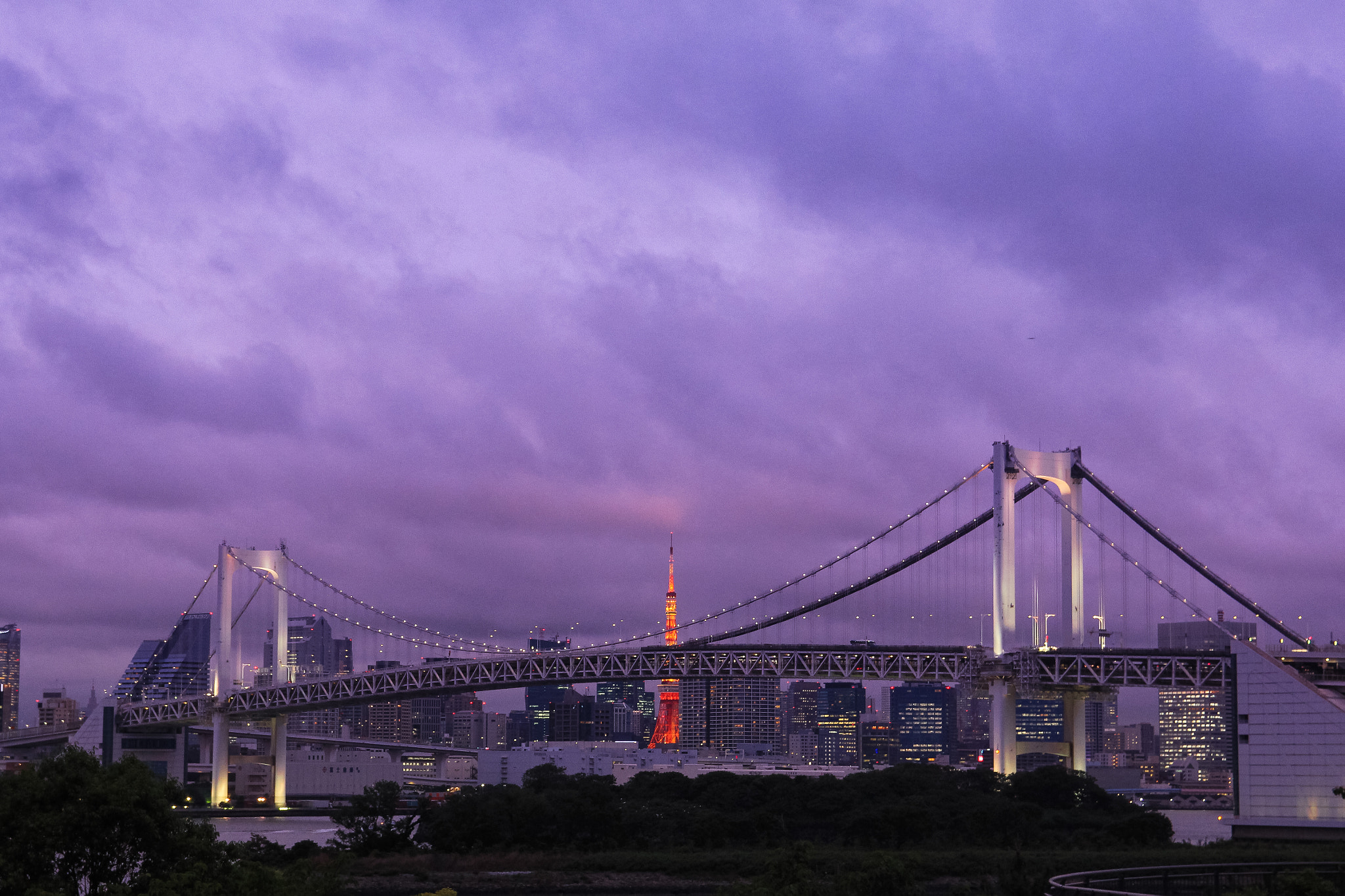 Canon EOS 550D (EOS Rebel T2i / EOS Kiss X4) sample photo. Cloudy odaiba photography