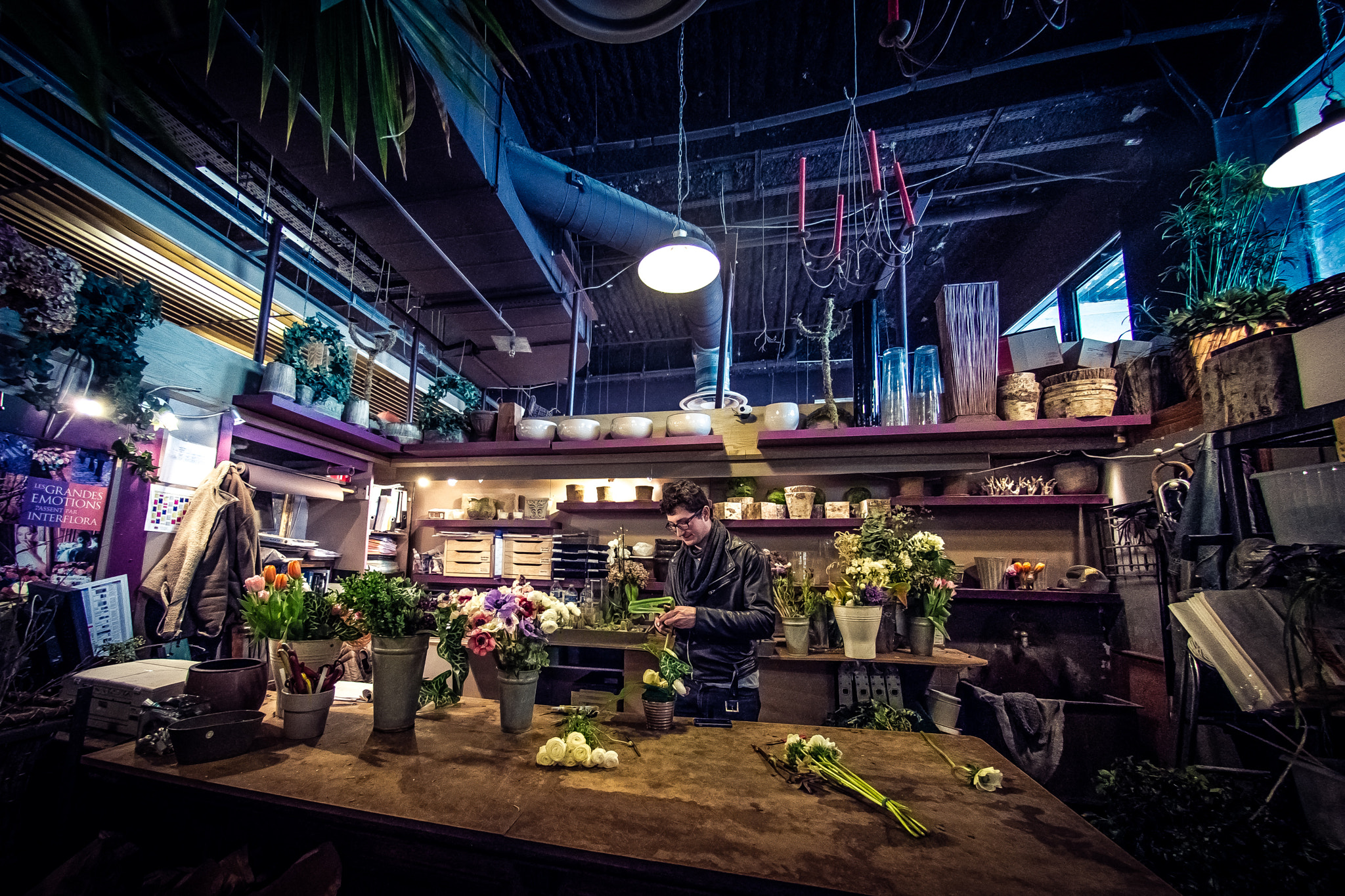 Nikon AF DX Fisheye-Nikkor 10.5mm F2.8G ED sample photo. Florist - paris - france photography