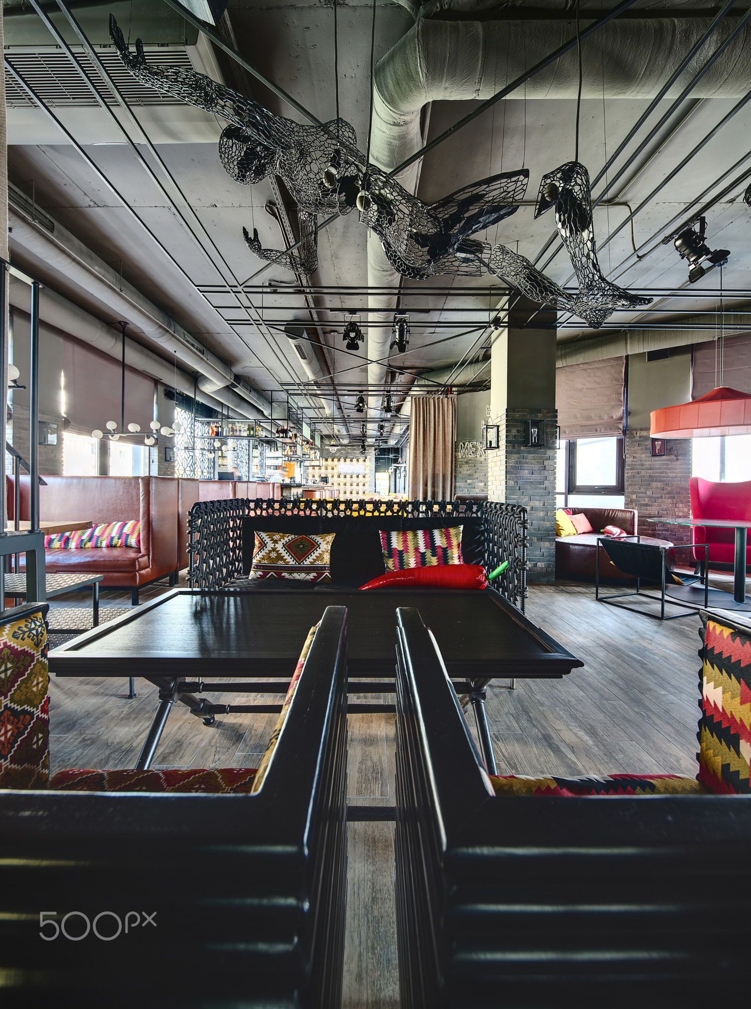 Interior of mexican restaurant