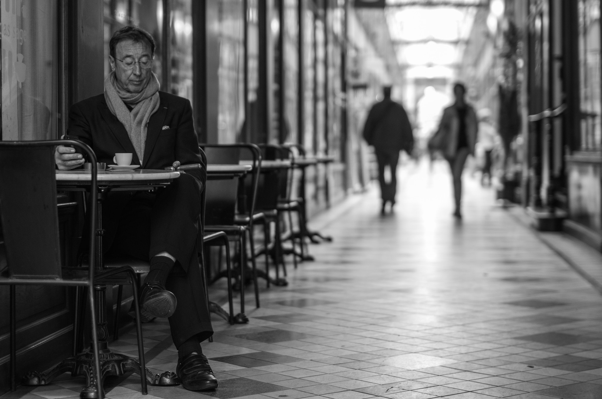 Pentax K-5 + Sigma 50mm F1.4 EX DG HSM sample photo. A local espresso in paris photography