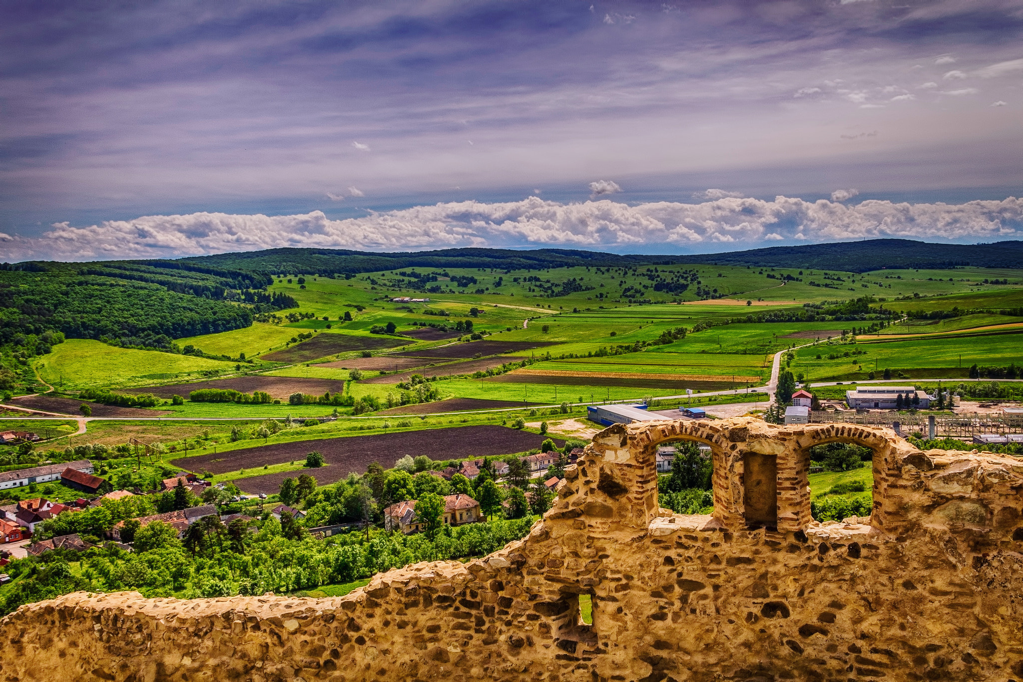 Canon EF-S 18-135mm F3.5-5.6 IS sample photo. Romanian landscape as seen from cetatea rupea photography