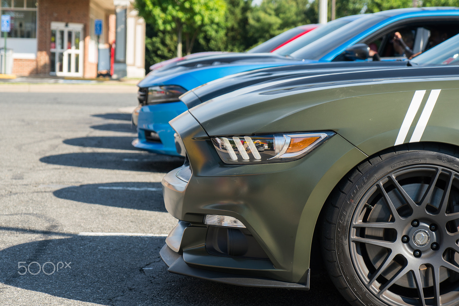 Sony a6300 + Sony Vario Tessar T* FE 24-70mm F4 ZA OSS sample photo. Roush mustang and blue charger photography