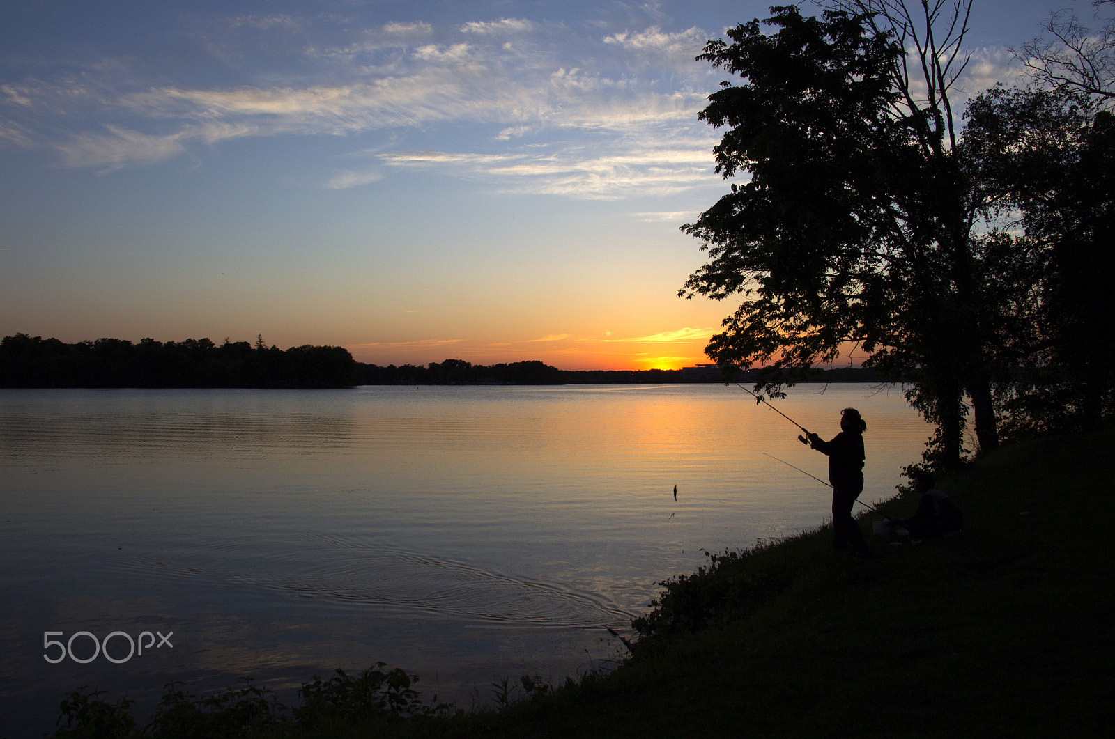 Canon EOS M sample photo. Fishing at sunset photography