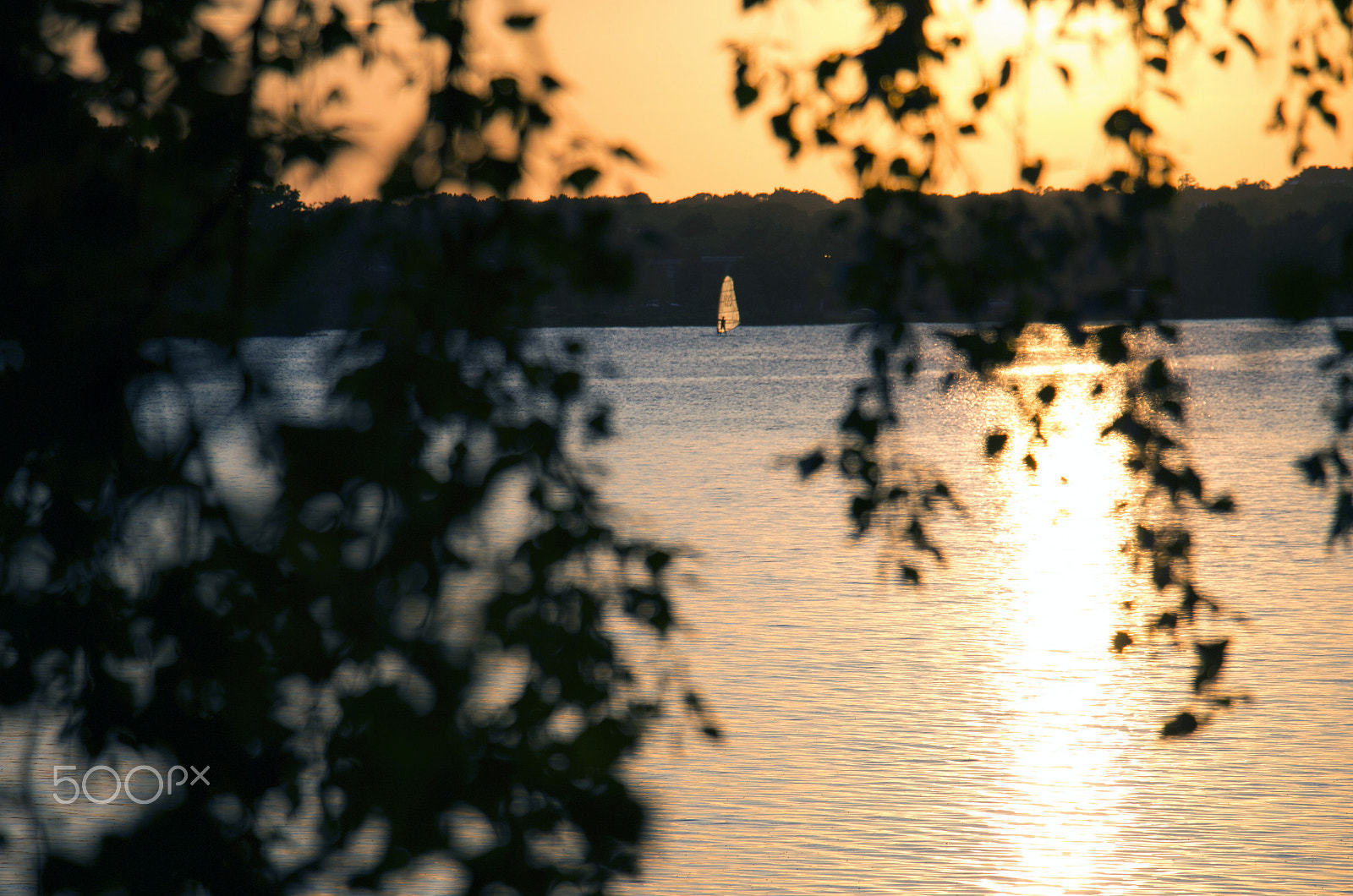 Canon EOS M sample photo. Windsurfing at sunset photography