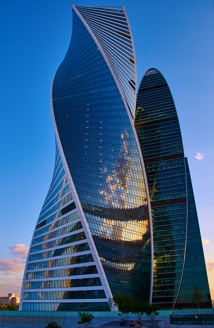 Sony SLT-A35 sample photo. Высотки Москва-Сити photography