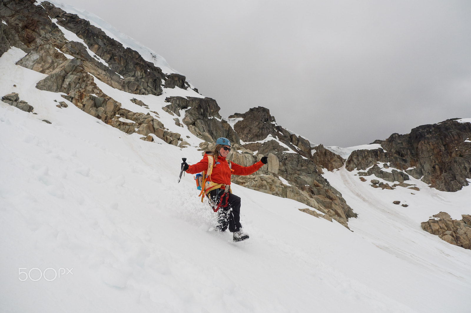 Panasonic Lumix DMC-GH4 + Panasonic Lumix G Vario HD 14-140mm F4-5.8 OIS sample photo. Running down the whistler glacier photography