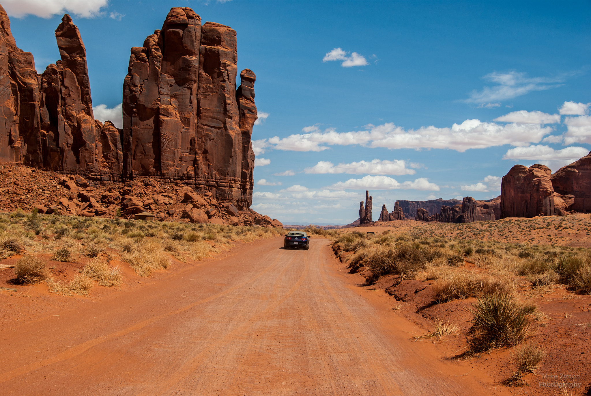 Pentax K10D sample photo. Mustang in monument valley photography