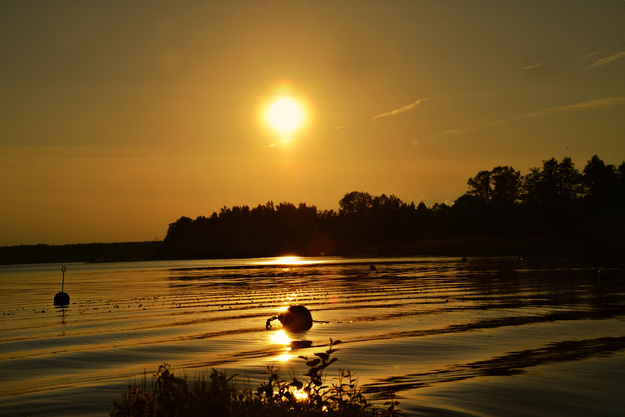 Nikon D800 + Sigma 24-135mm F2.8-4.5 sample photo. Sunset  at the lake photography