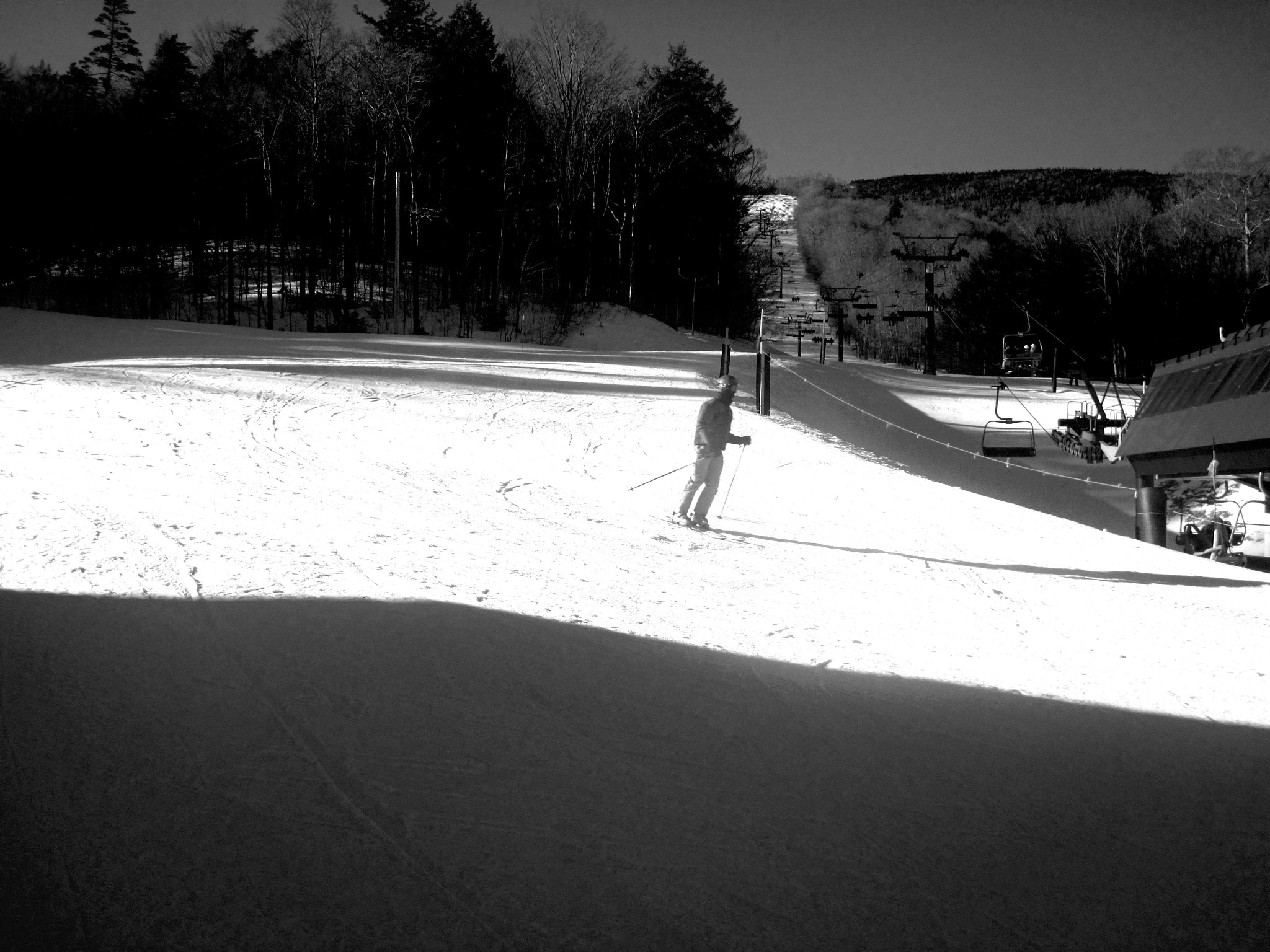 Canon PowerShot D10 sample photo. Sugarbush base snow shadows photography
