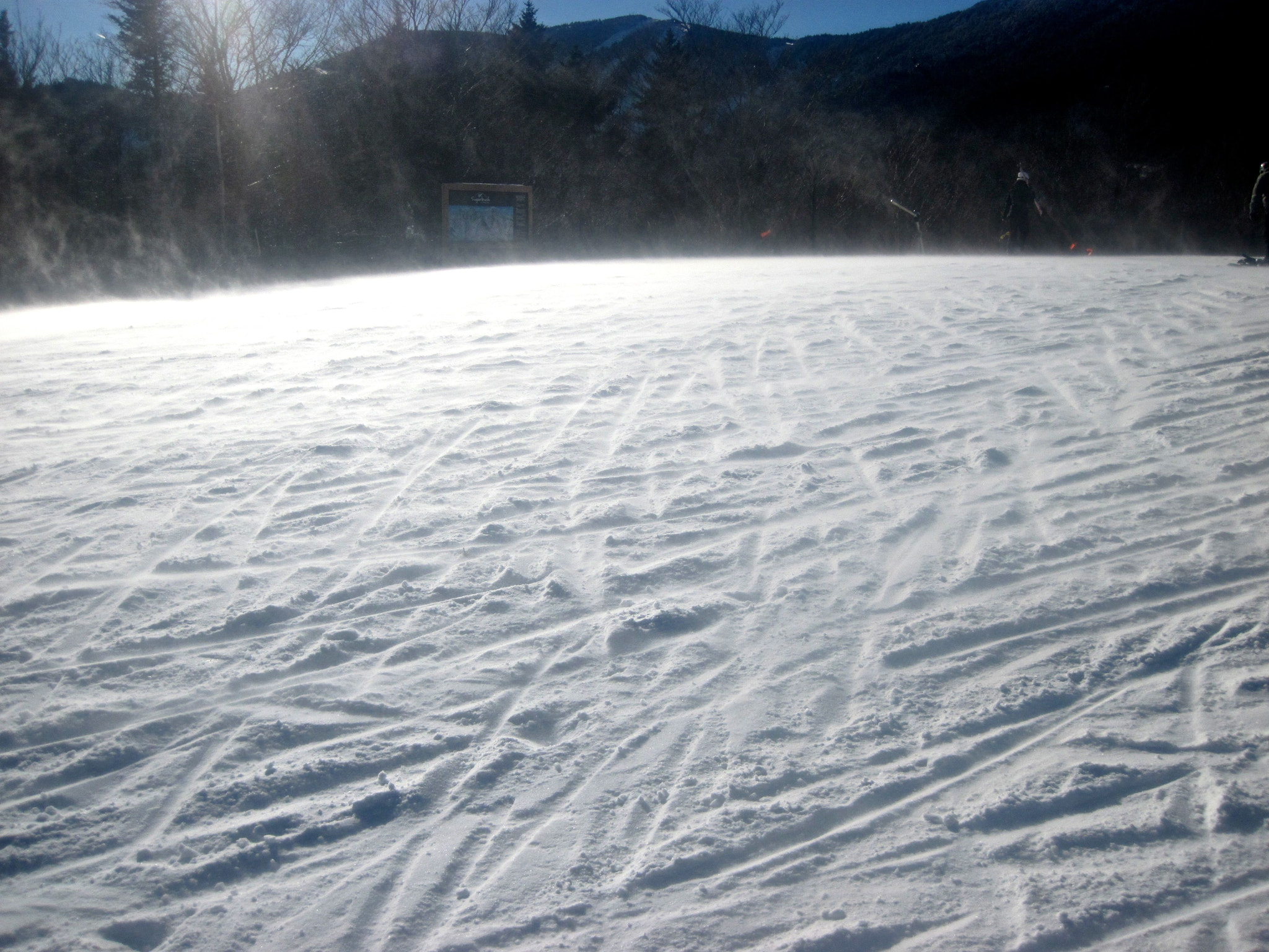 Canon PowerShot D10 sample photo. Sugarbush upper mountain snow billowing photography