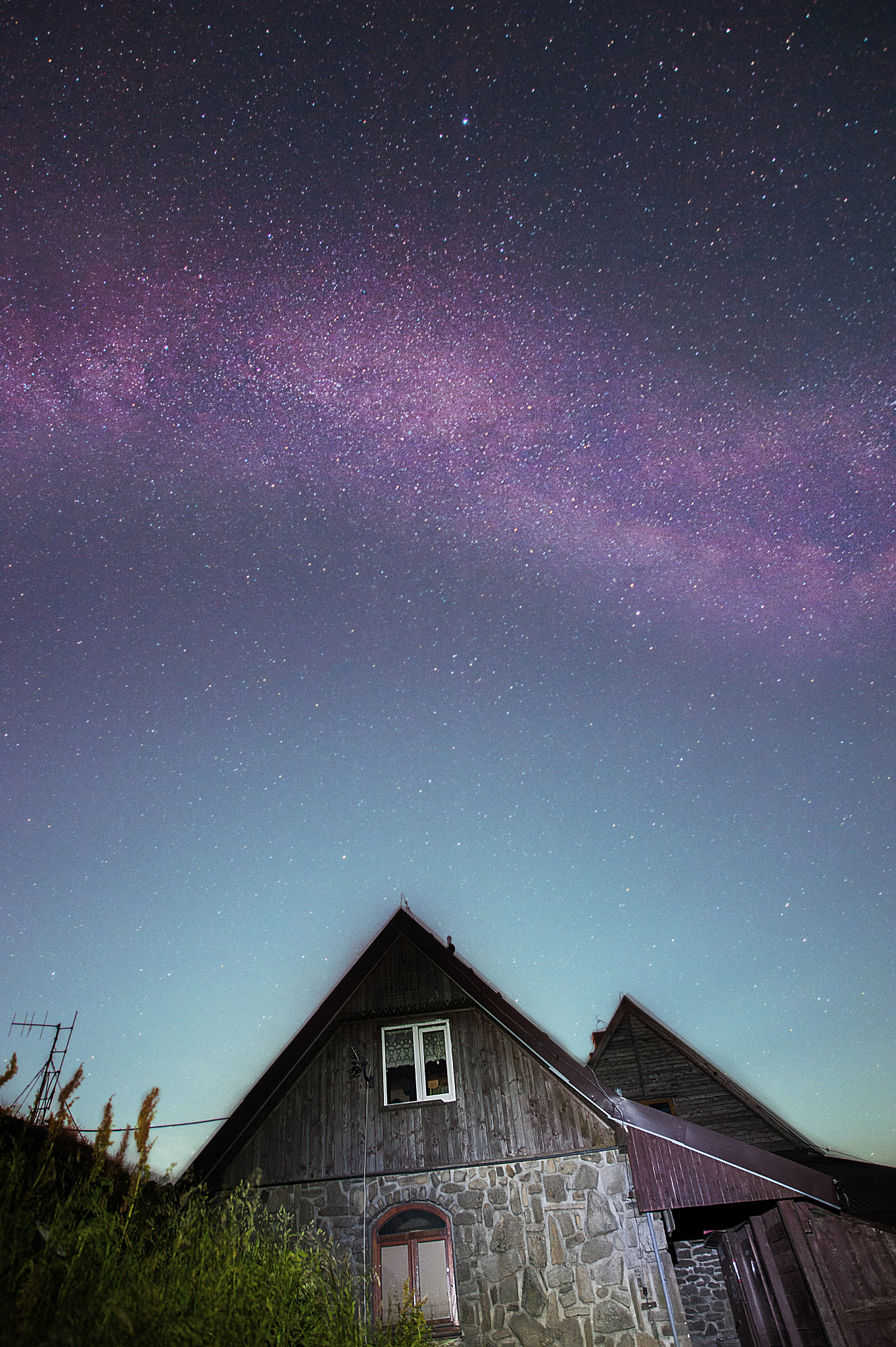 Nikon D700 + Sigma 20mm F1.8 EX DG Aspherical RF sample photo. Chatka puchatka milky way 2015 photography