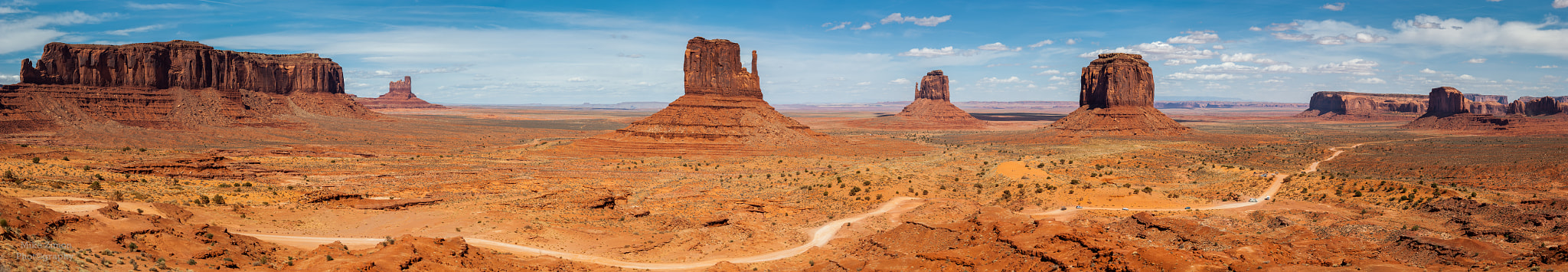 Pentax K10D sample photo. Panorama of the monument valley photography