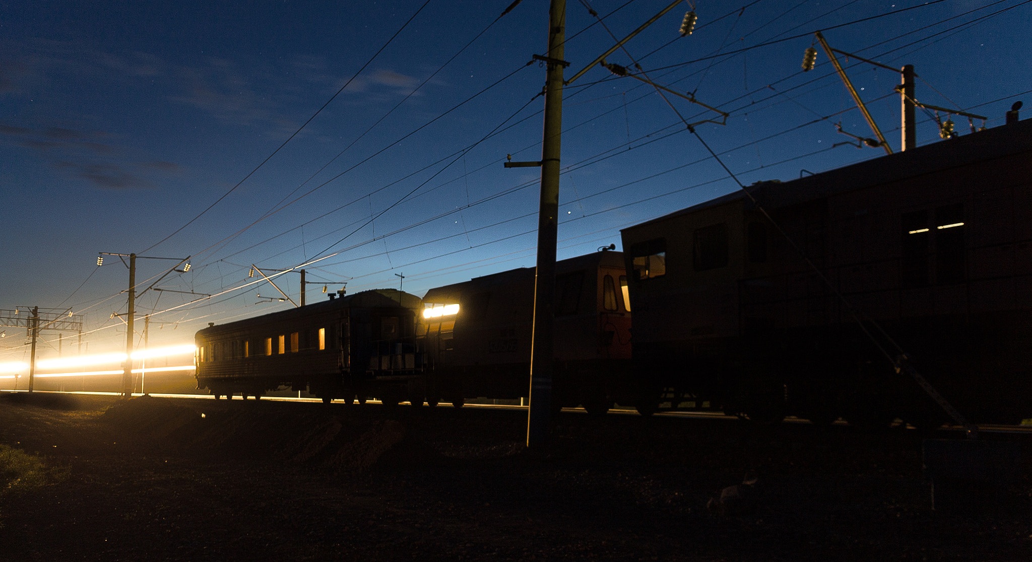 Sigma 18-50mm F2.8-4.5 DC OS HSM sample photo. Night railway stage photography