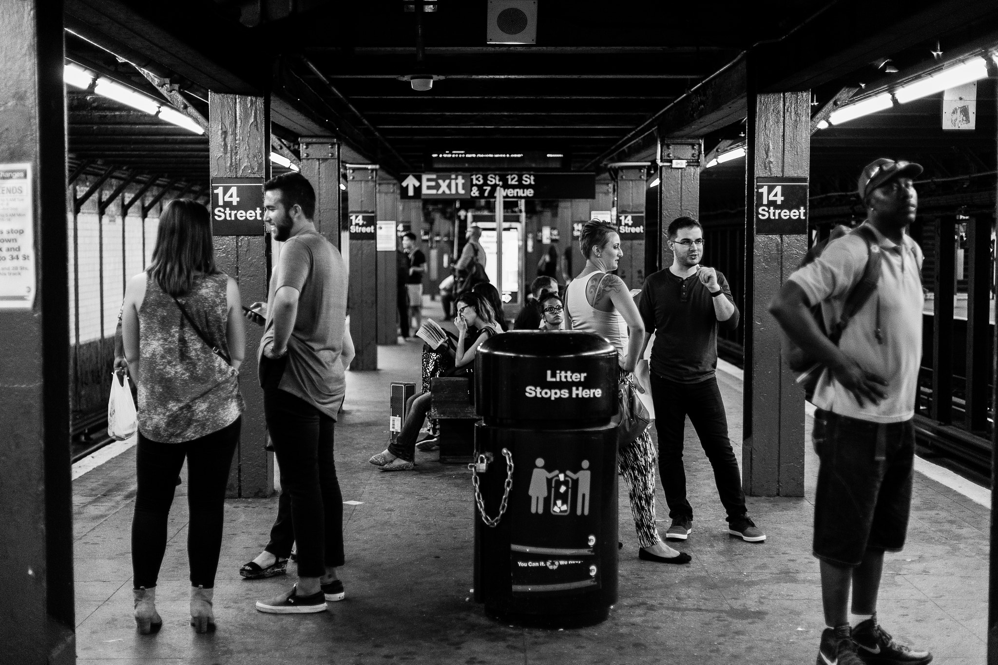 Canon EOS 5D + Canon EF 50mm F1.4 USM sample photo. 14th street subway photography