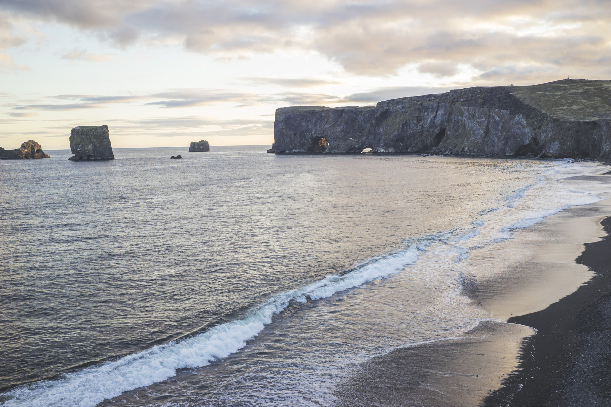 Sony a7 + E 35mm F2 sample photo. Black beach photography