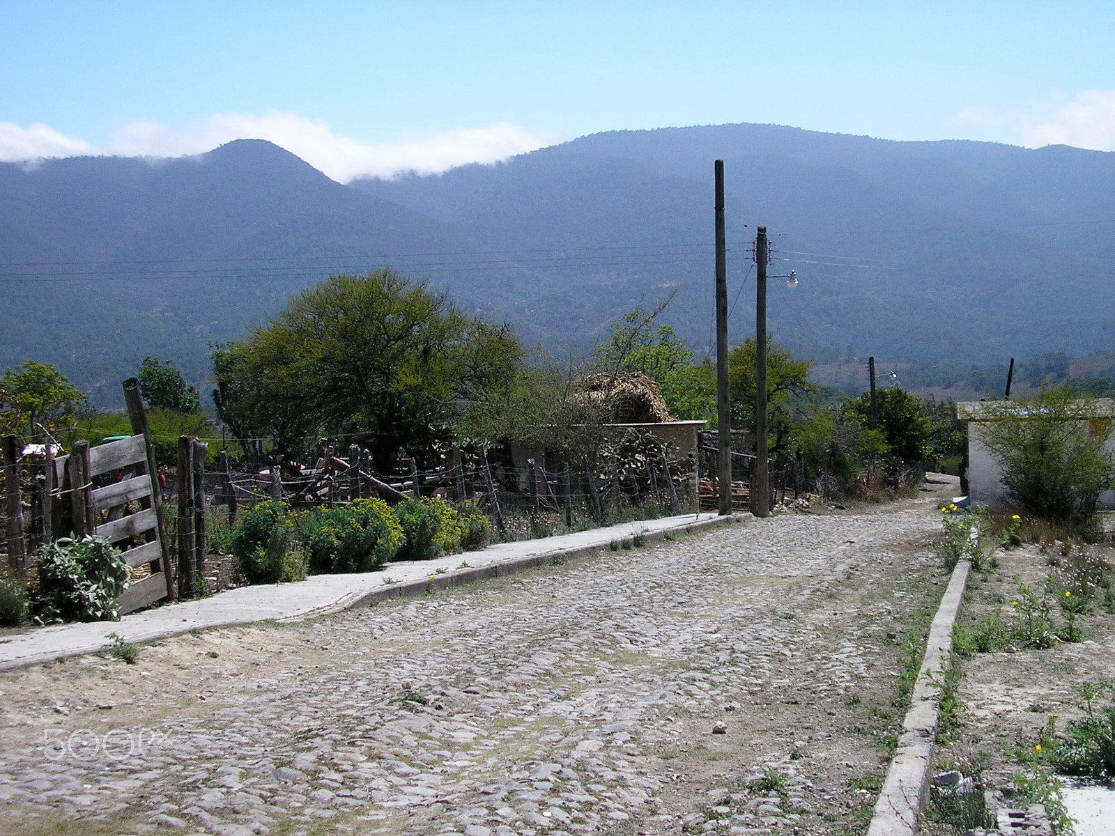 Olympus X100,D540Z,C310Z sample photo. Village street in mountains of rural mexico photography