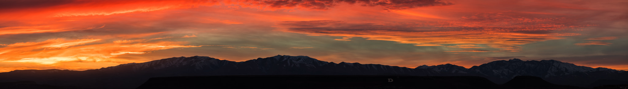 Sony a7R II + Canon EF 300mm F2.8L IS USM sample photo. St george pano sunset photography