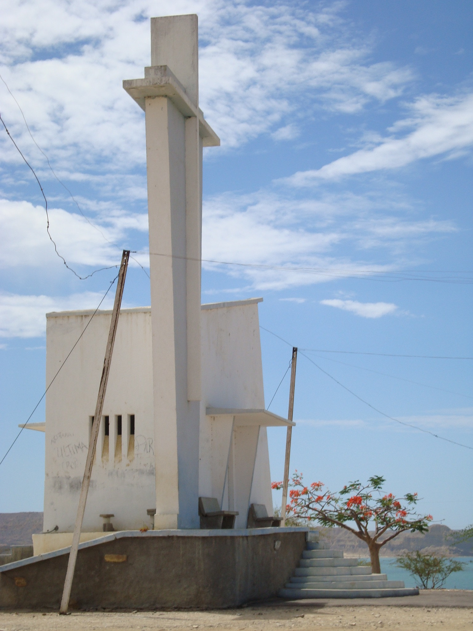 Sony DSC-W125 sample photo. Chapel over sea, benguela, angola photography