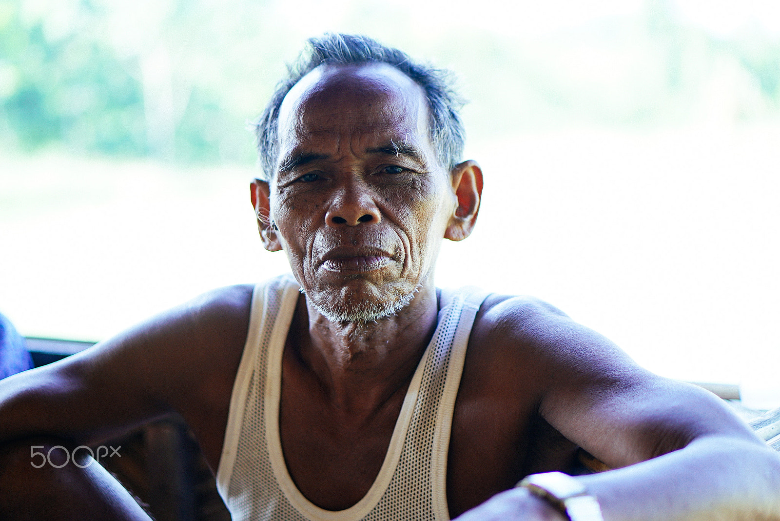E 50mm F1.8 OSS sample photo. Orang asal - elderly photography