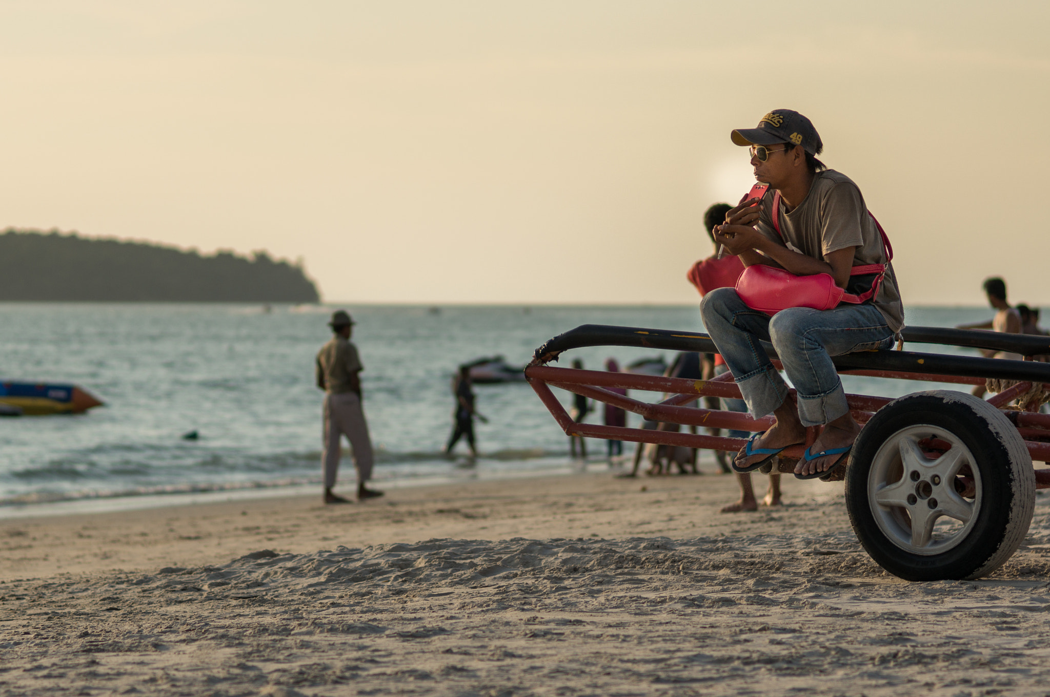 Sony Alpha NEX-6 + Sony 85mm F2.8 SAM sample photo. Life guard on duty photography