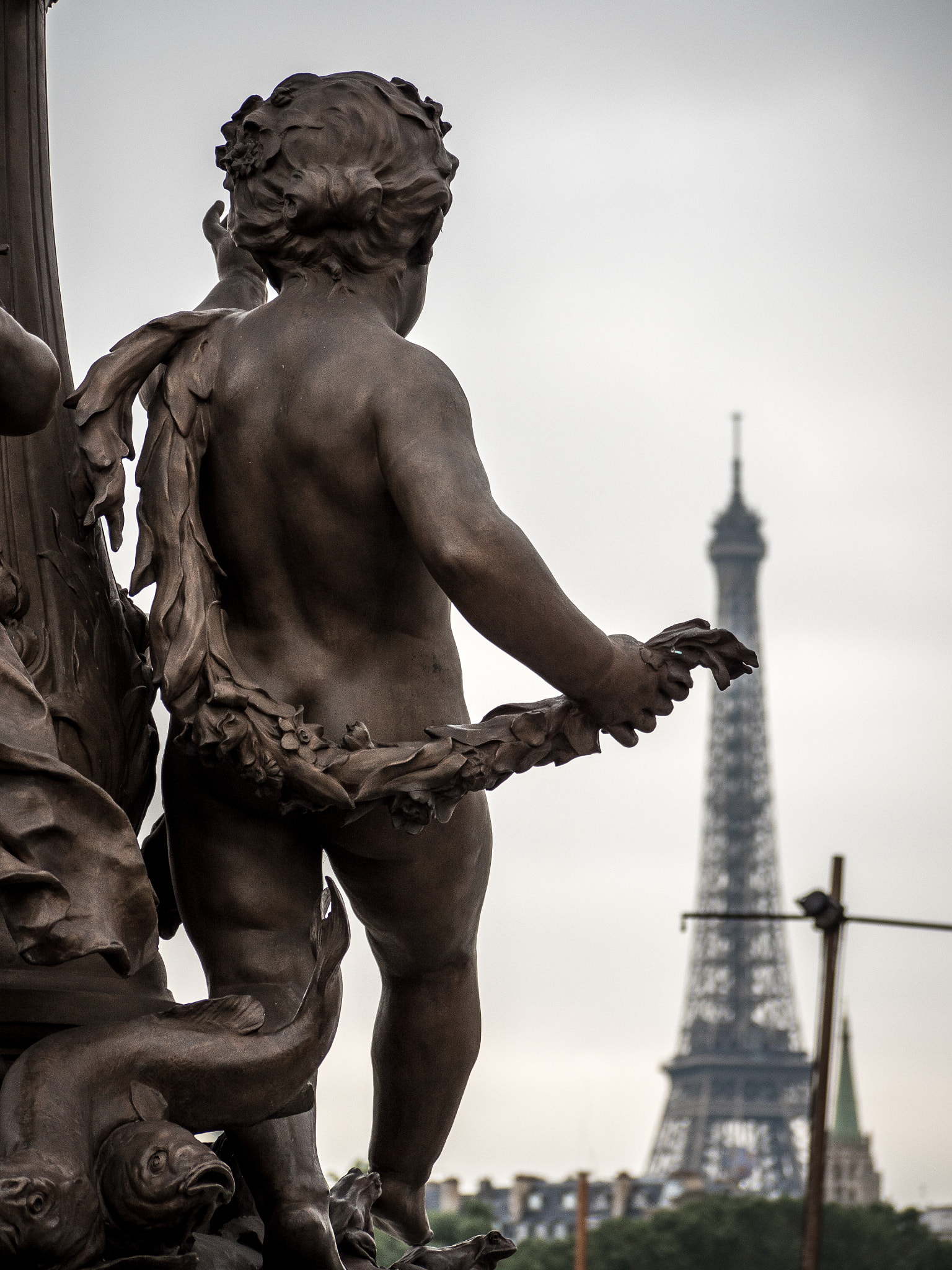 Panasonic Lumix G Vario 45-200mm F4-5.6 OIS sample photo. Overlooking the eiffel tower photography