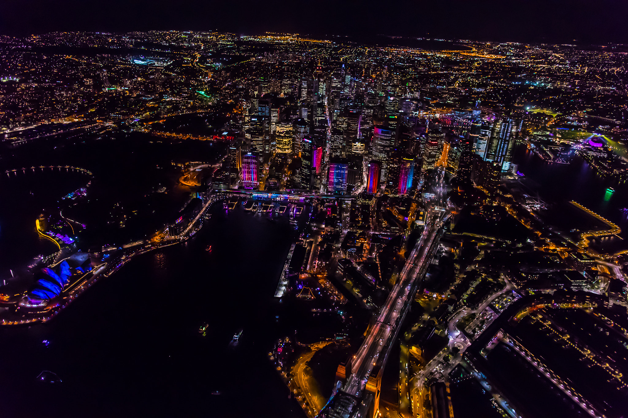 Canon EF 24mm F1.4L II USM sample photo. Sydney from above photography