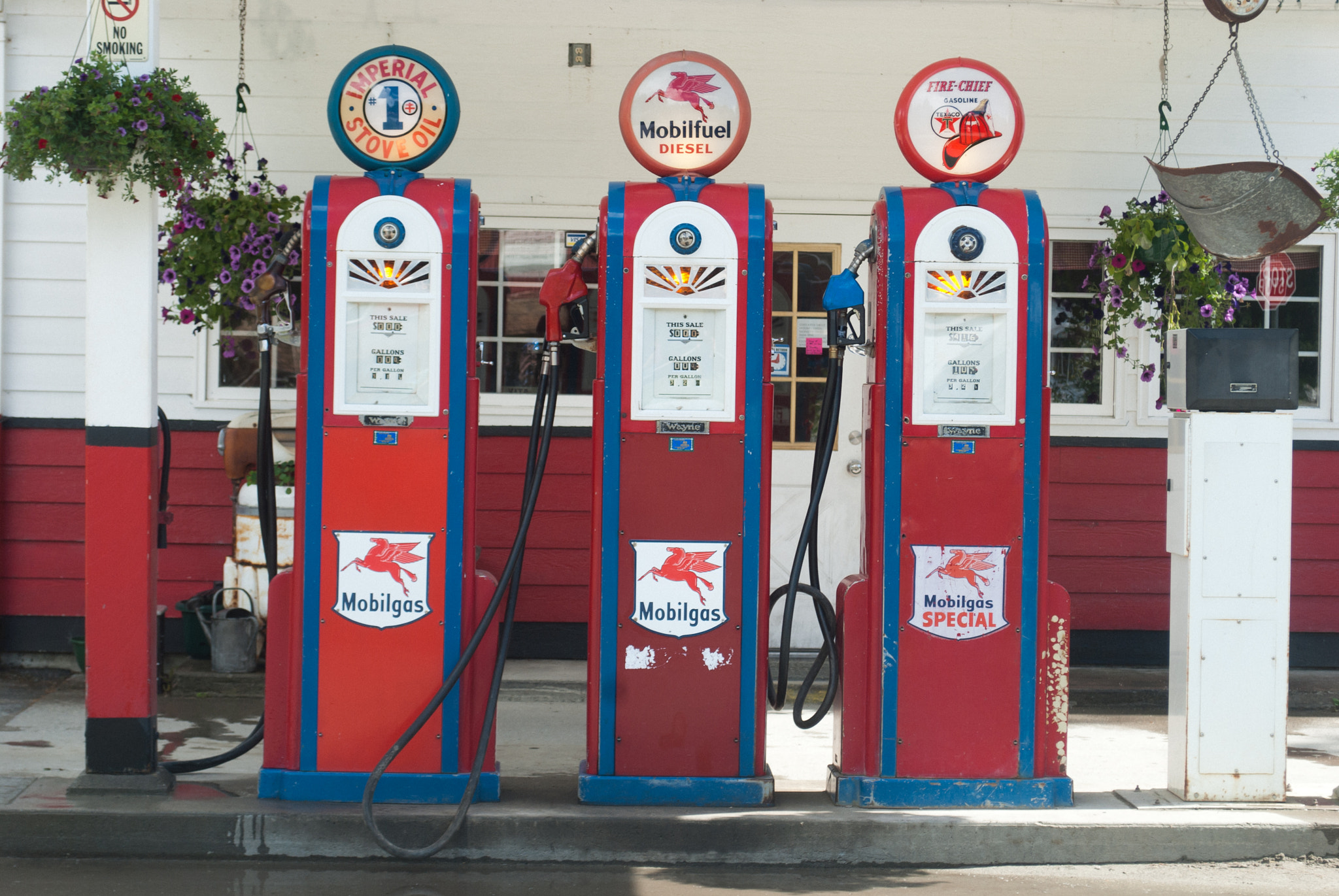Nikon D40X sample photo. Gas pumps photography